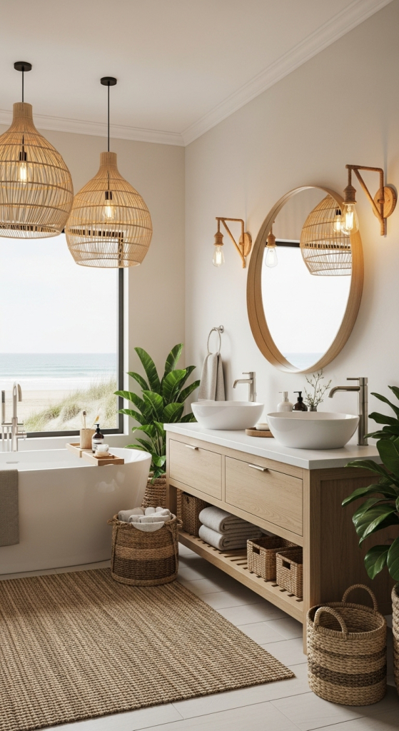 Statement Lighting with Coastal Flair