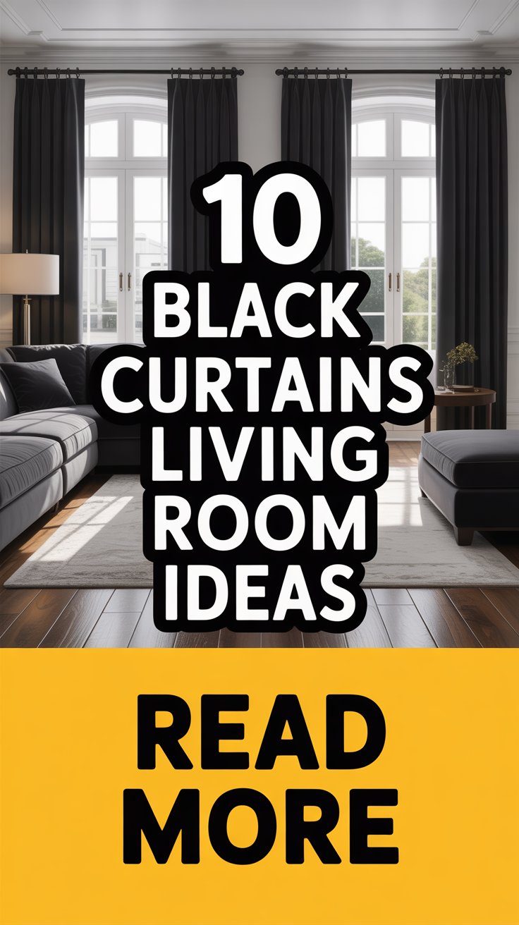 Black Curtains Living Room Ideas