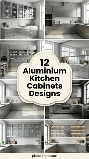 12 Aluminium Kitchen Cabinets Designs