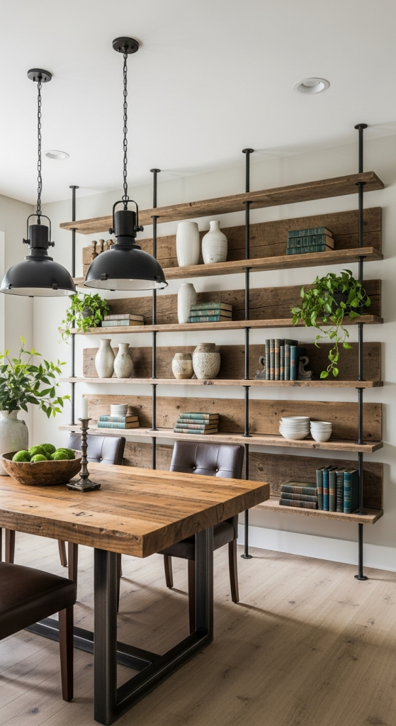 Mix Reclaimed Wood with Metal Accents