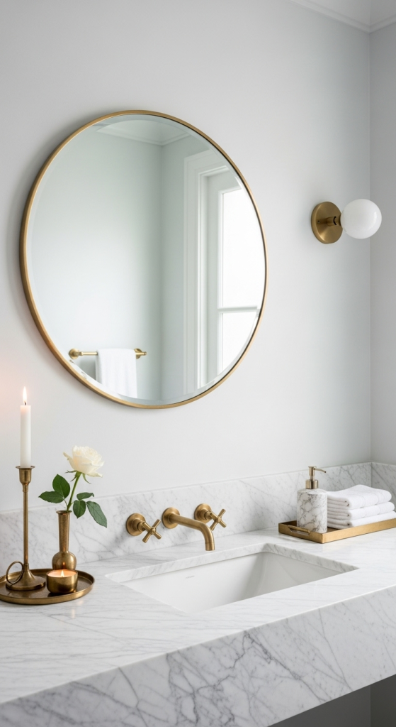 Mix Marble with Warm Metallics