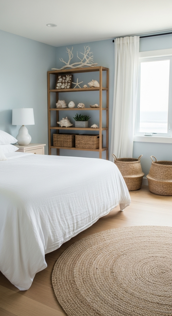 Coastal Bedroom Decor: Keep it Simple with Minimal Clutter