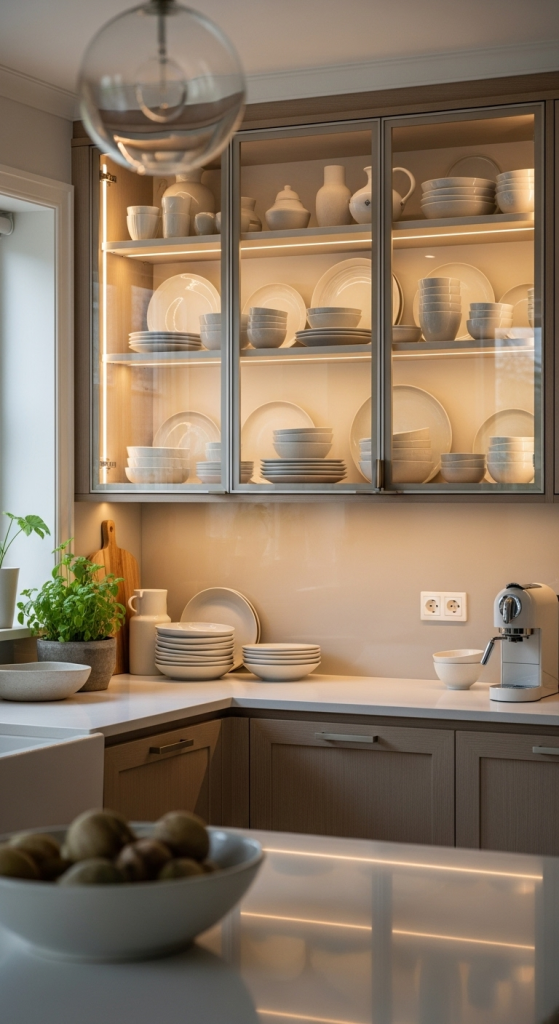 Elegant Display Kitchen Storage