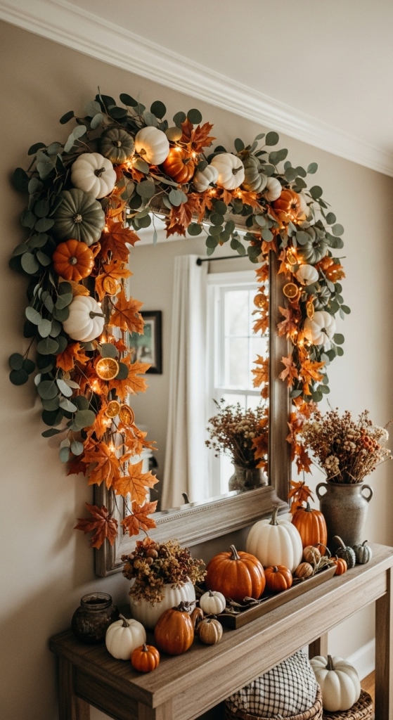 Seasonal Wall Decor with Garland