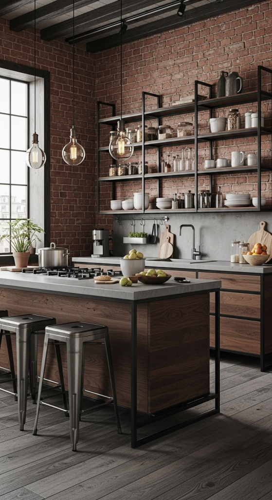 Industrial Meets Walnut