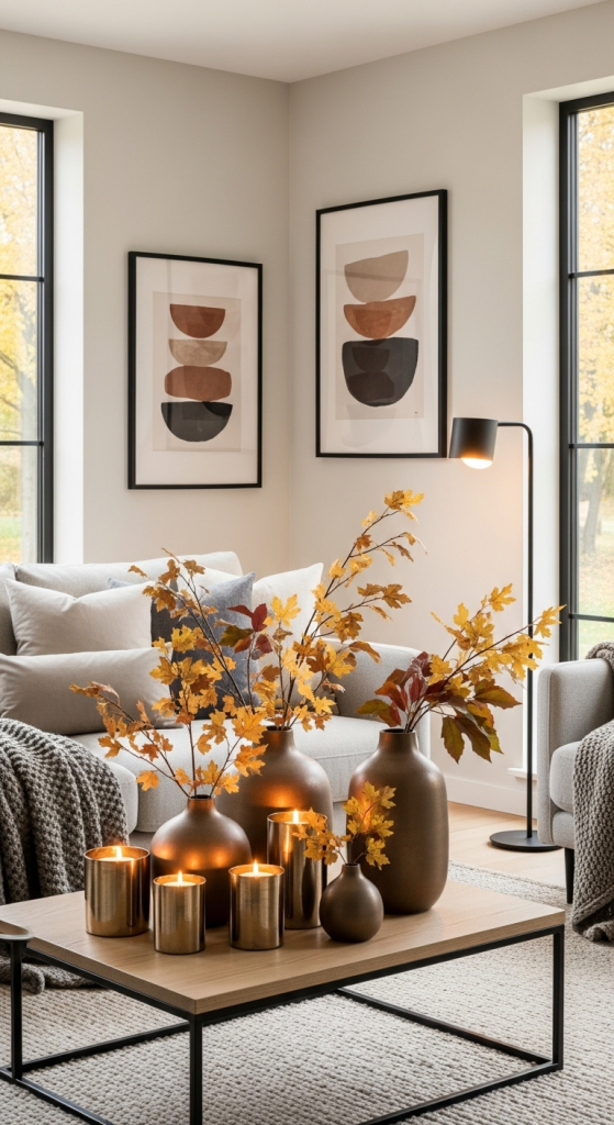 Metallic Accents for Warmth