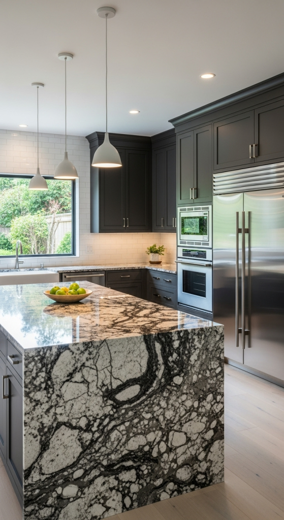 Kitchen Goals: Stone Countertops and Islands