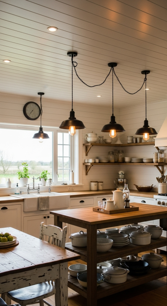 Add Cozy Farmhouse Lighting
