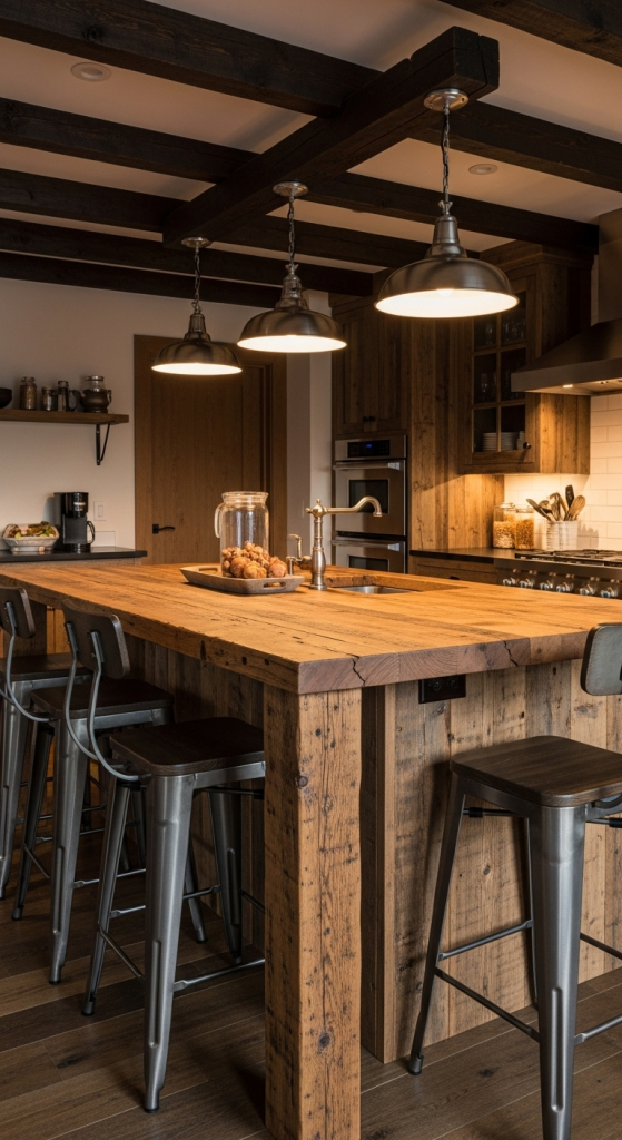 Reclaimed Wood Statement Island