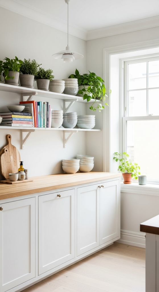 Shaker Cabinets with Open Shelving – Mix and Match