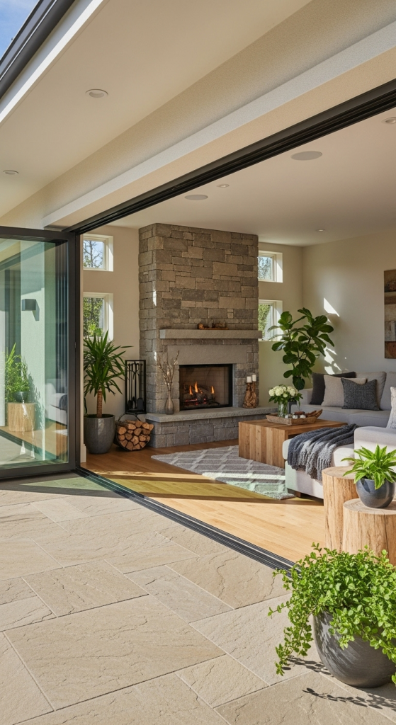Outdoor-Inspired Stone Interiors: Seamless Indoor-Outdoor Flow
