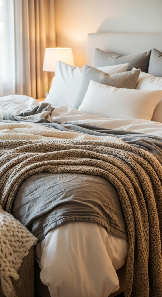 Incorporate Cozy Layers for Comfort