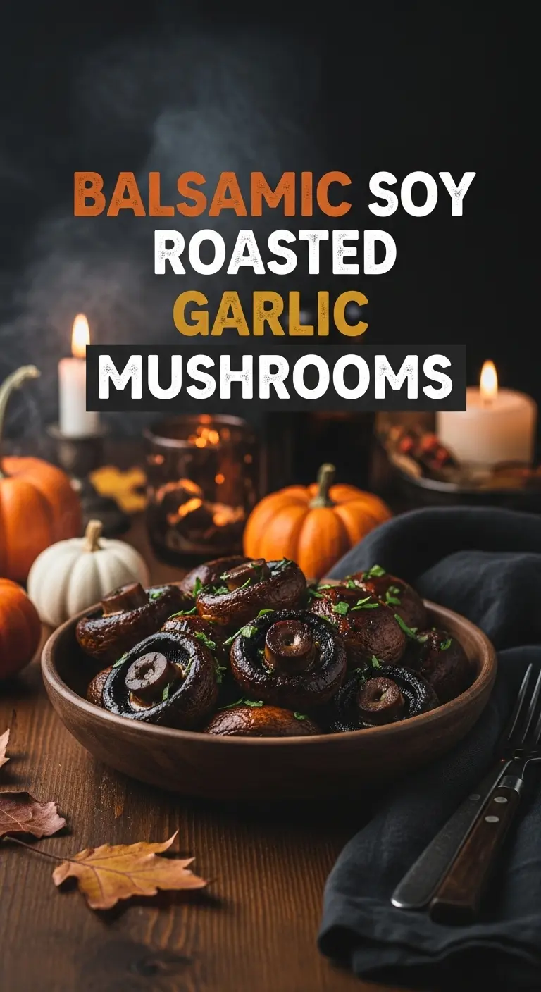Balsamic Soy Roasted Garlic Mushrooms