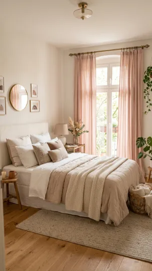Blush Pink Bedroom Curtains for a Soft Start