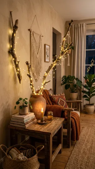 Branch Fairy Light Sculpture