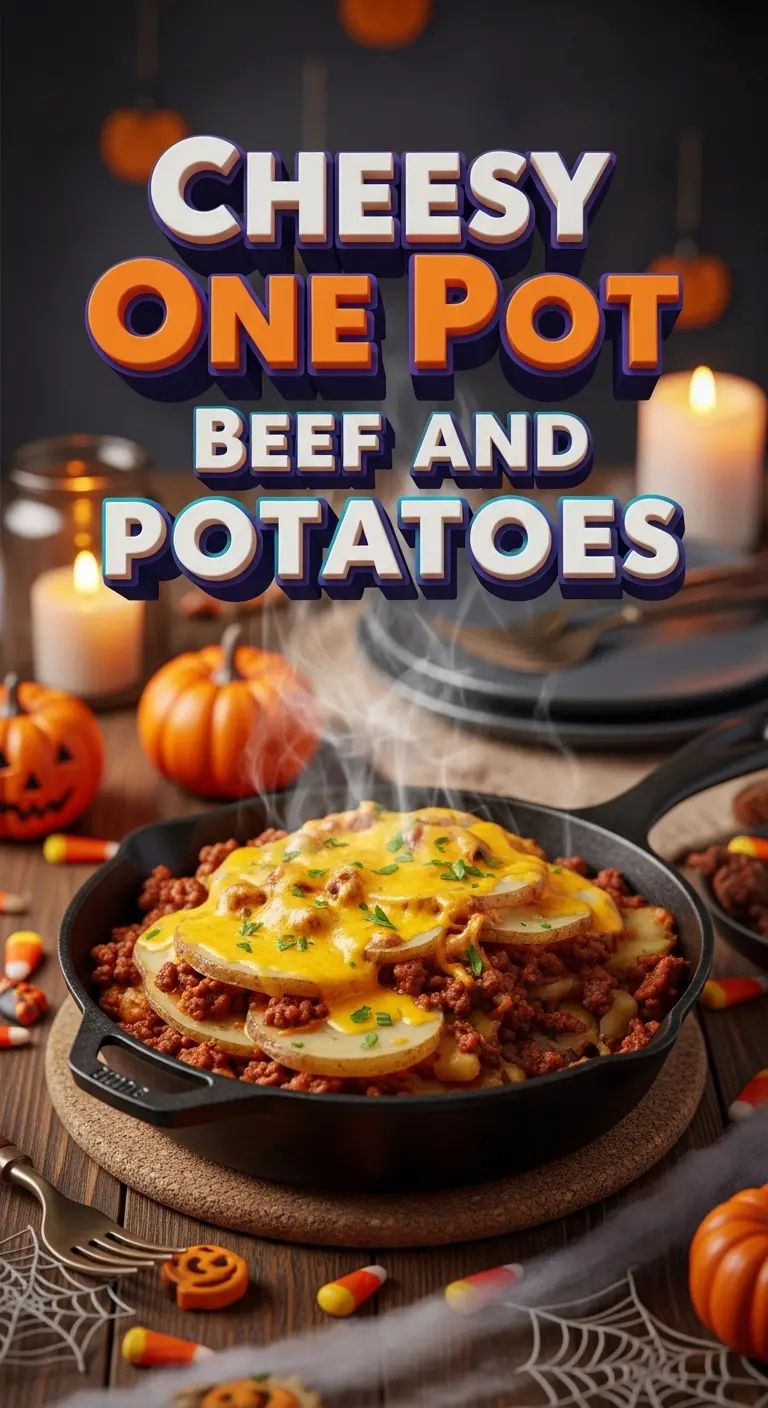 Cheesy One Pot Beef and Potatoes