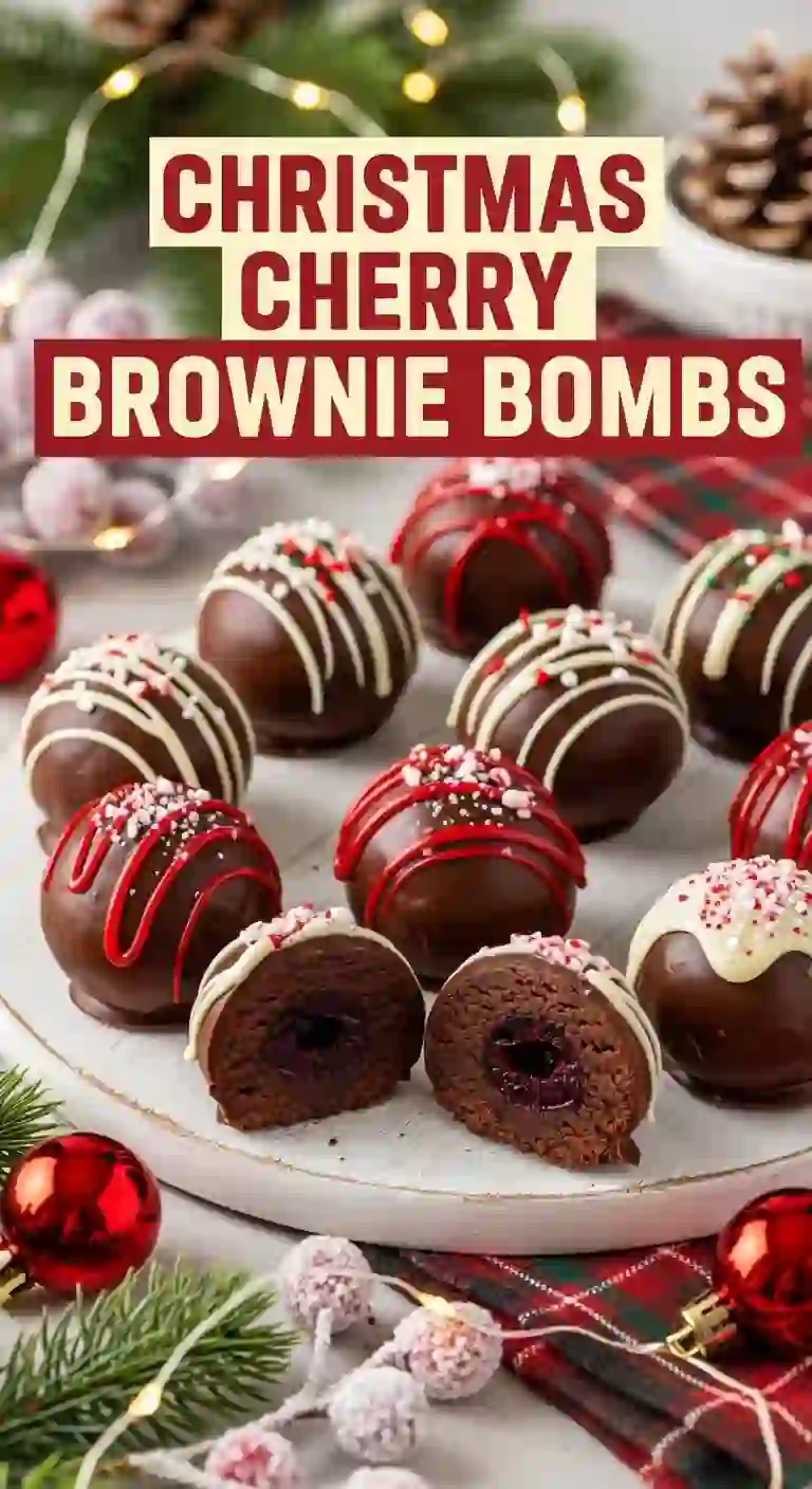 Cherry Brownie Bombs