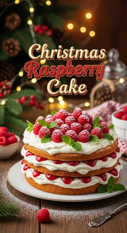 Christmas Raspberry Cake Recipe