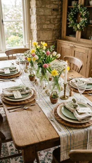 Country-Style Easter Tablescape
