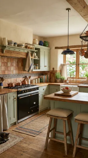 Cozy Farmhouse Kitchen Makeover with Color