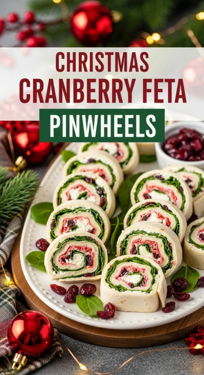 Cranberry Feta Pinwheels