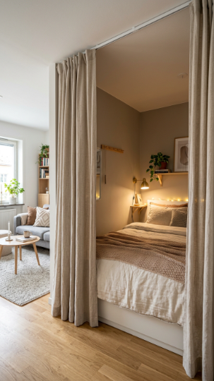 Create Zones with Curtains or Dividers