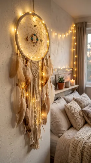Dreamcatcher with Fairy Lights