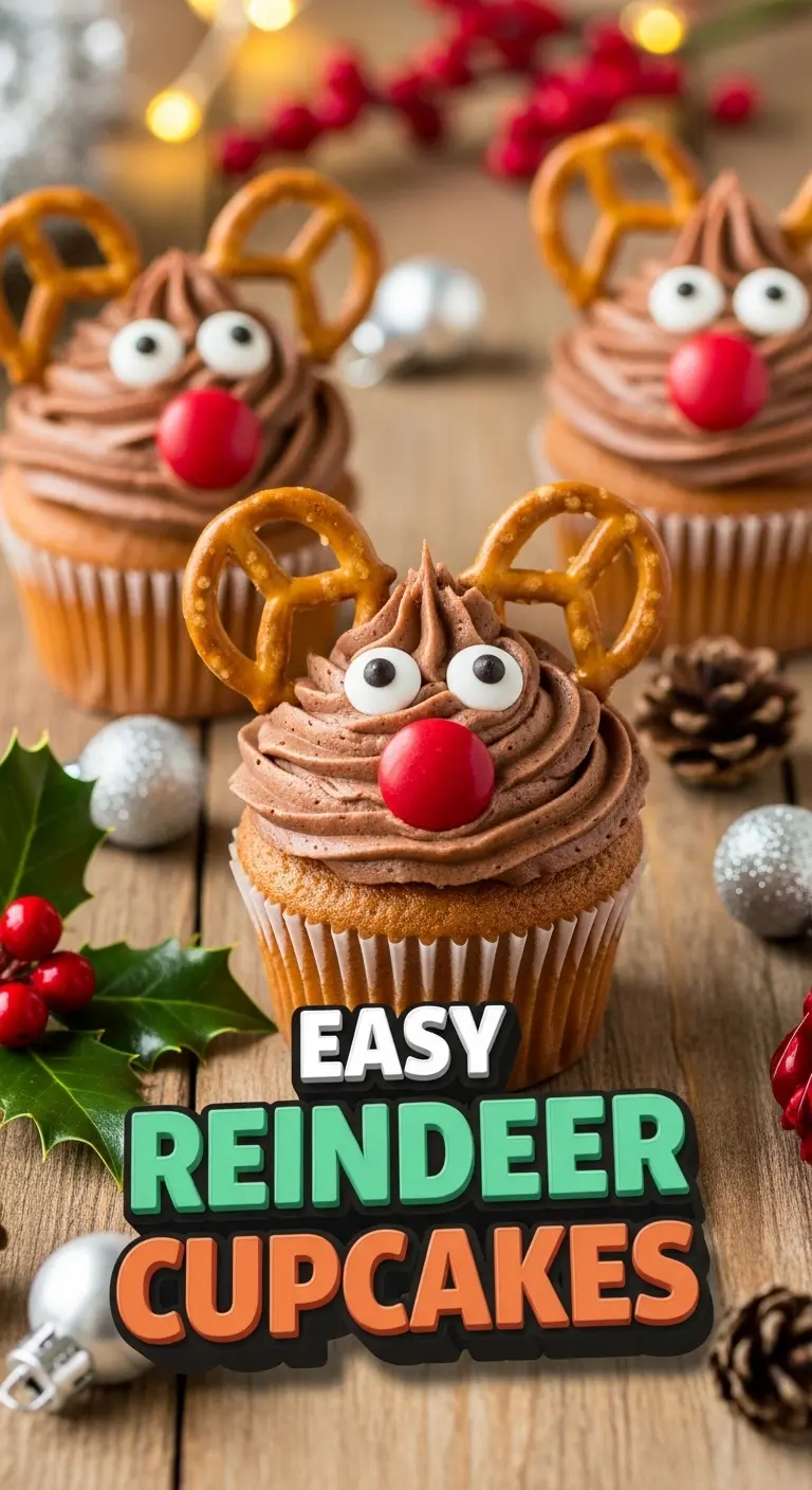 Easy Reindeer Cupcakes