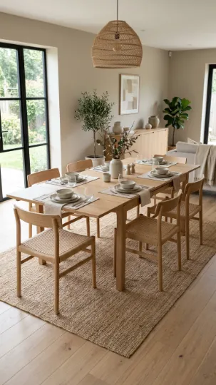 Extendable Scandinavian Japanese Table Design