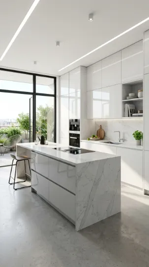 Flat-Panel Push-to-Open Cabinets