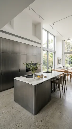 Floor-to-Ceiling Aluminium Cabinet Walls