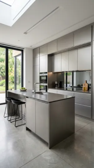 Handleless Aluminium Cabinets