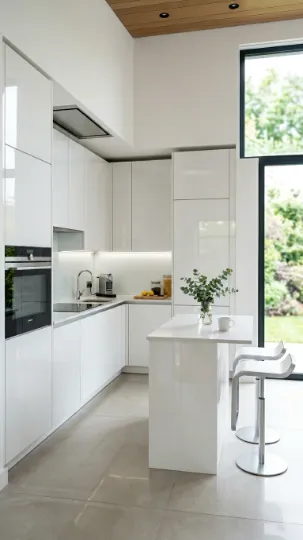 High-Gloss Handleless Cabinets