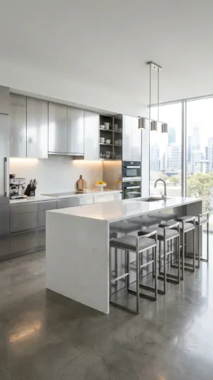 High-Gloss Silver Finish