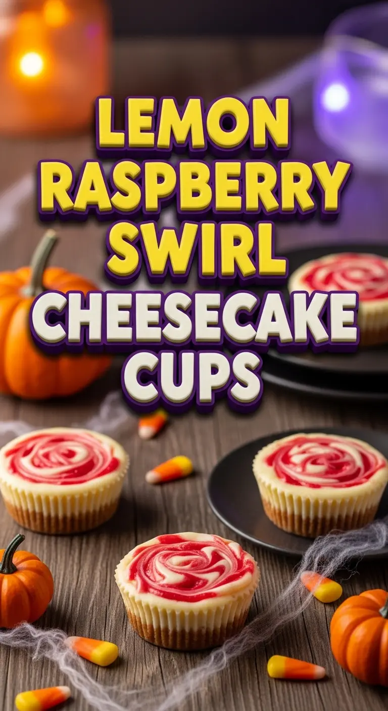 Lemon Raspberry Swirl Cheesecake Cups