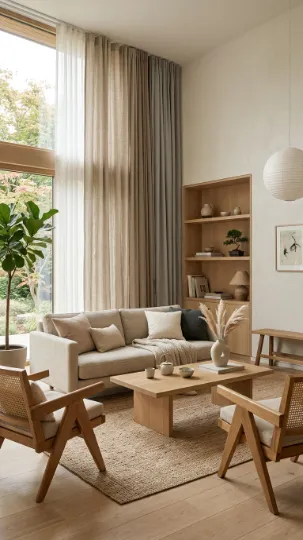 Linen Curtains in Soft Neutral Tones