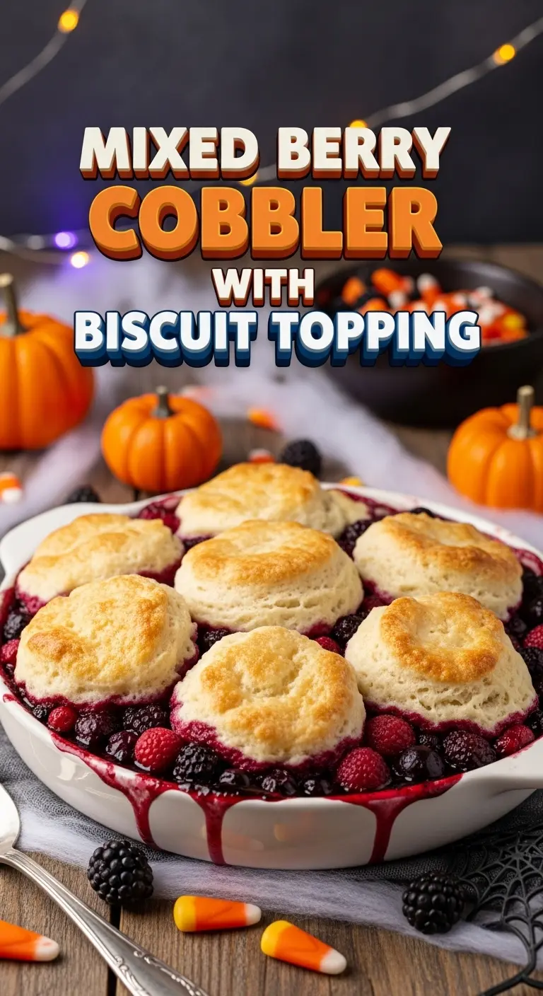 Mixed Berry Cobbler with Biscuit Topping