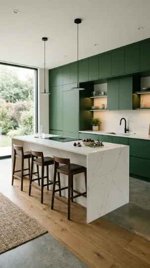 Modern Green Kitchen Designs With a Minimal Twist