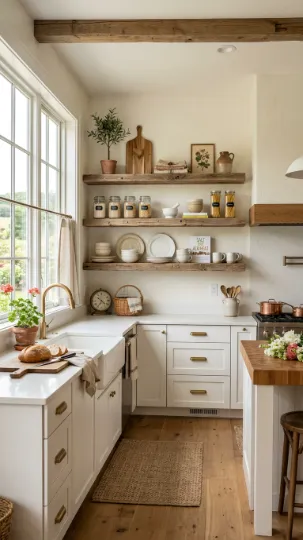 Open Shelving Meets Cabinet Combo