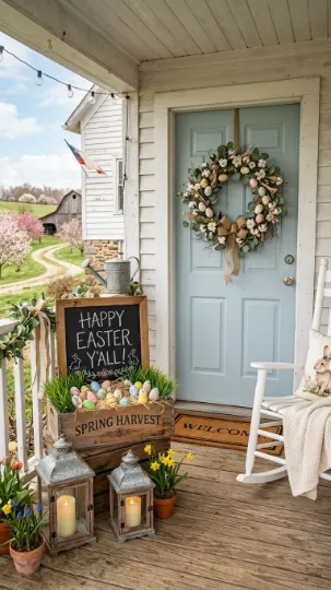 Outdoor Farmhouse Easter Touches