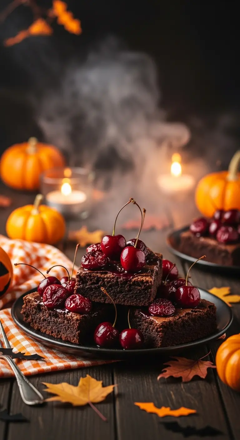 Roasted Cherry Brownies
