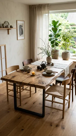 The Zen-Inspired Live Edge Japandi Table
