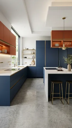 True Handleless Cabinets with Rail System