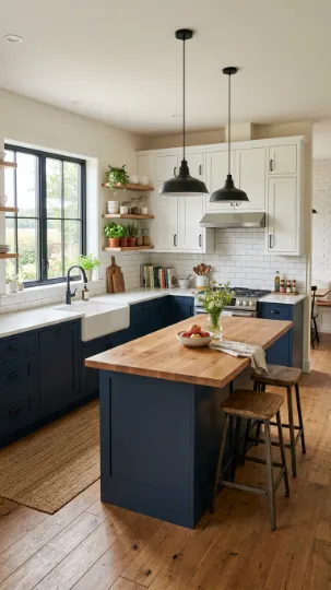 Two-Tone Cabinets for Visual Interest