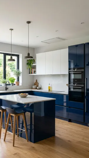 Two-Tone Handleless Cabinets