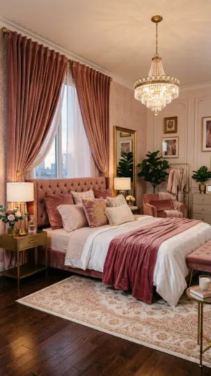 Velvet Pink Curtains for Luxe Vibes