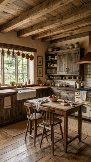 Weathered Wood Cabinets for a Rustic Vibe
