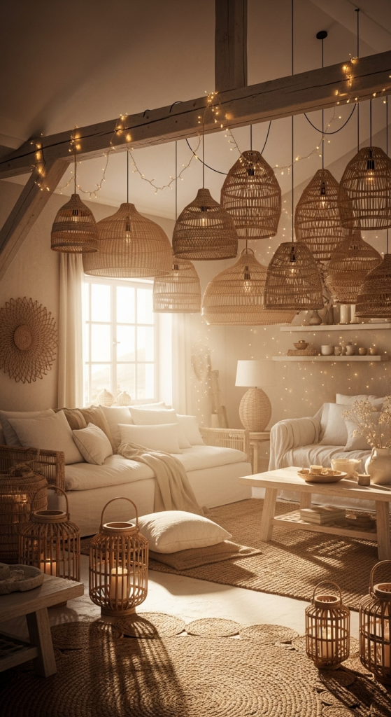 Choose Breezy Beach Boho Decorating Ideas for Lighting