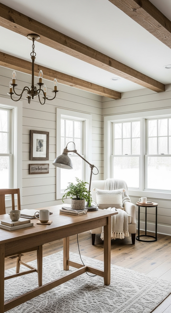 The Farmhouse-Inspired Workspace