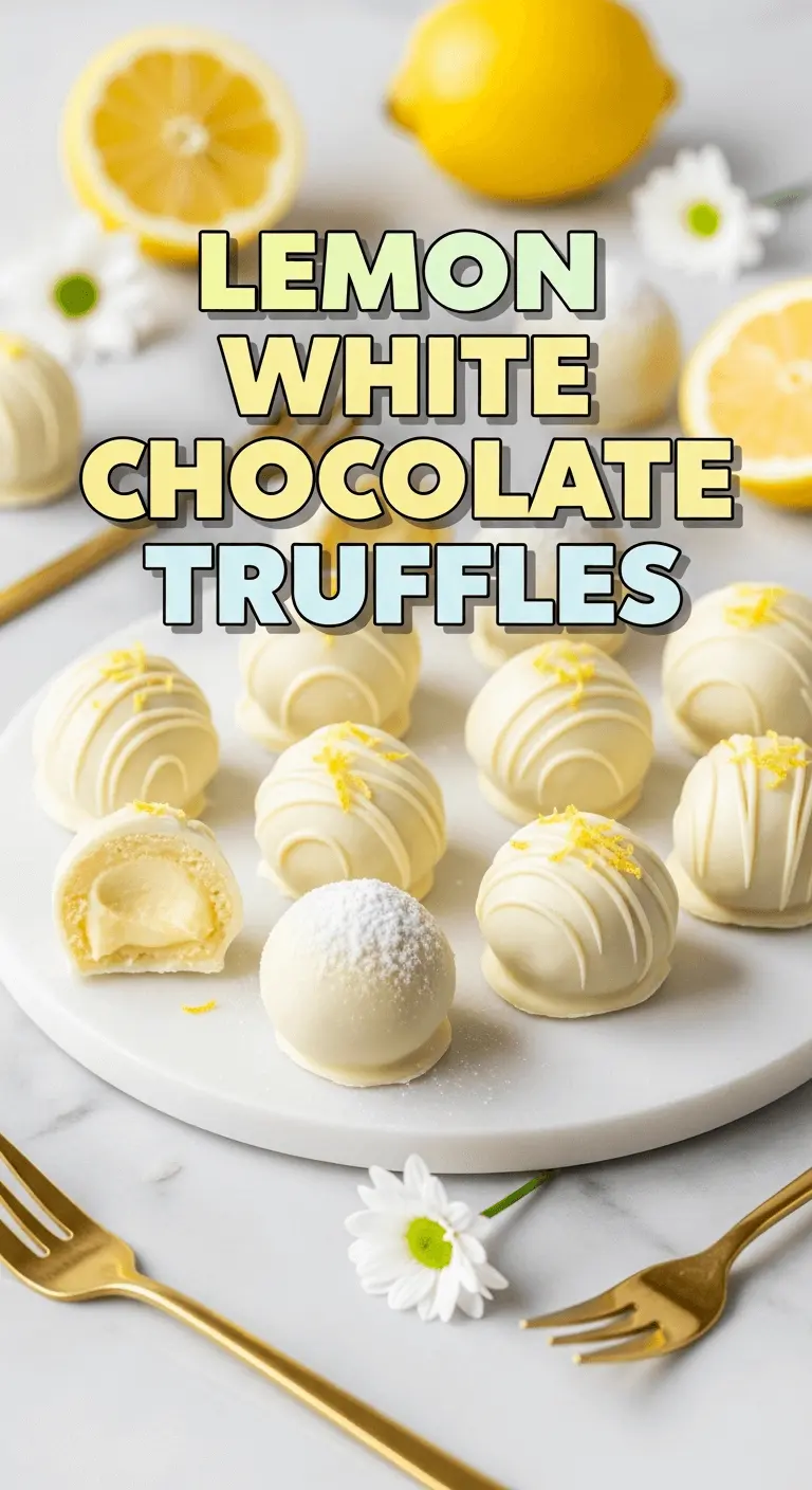 Lemon White Chocolate Truffles